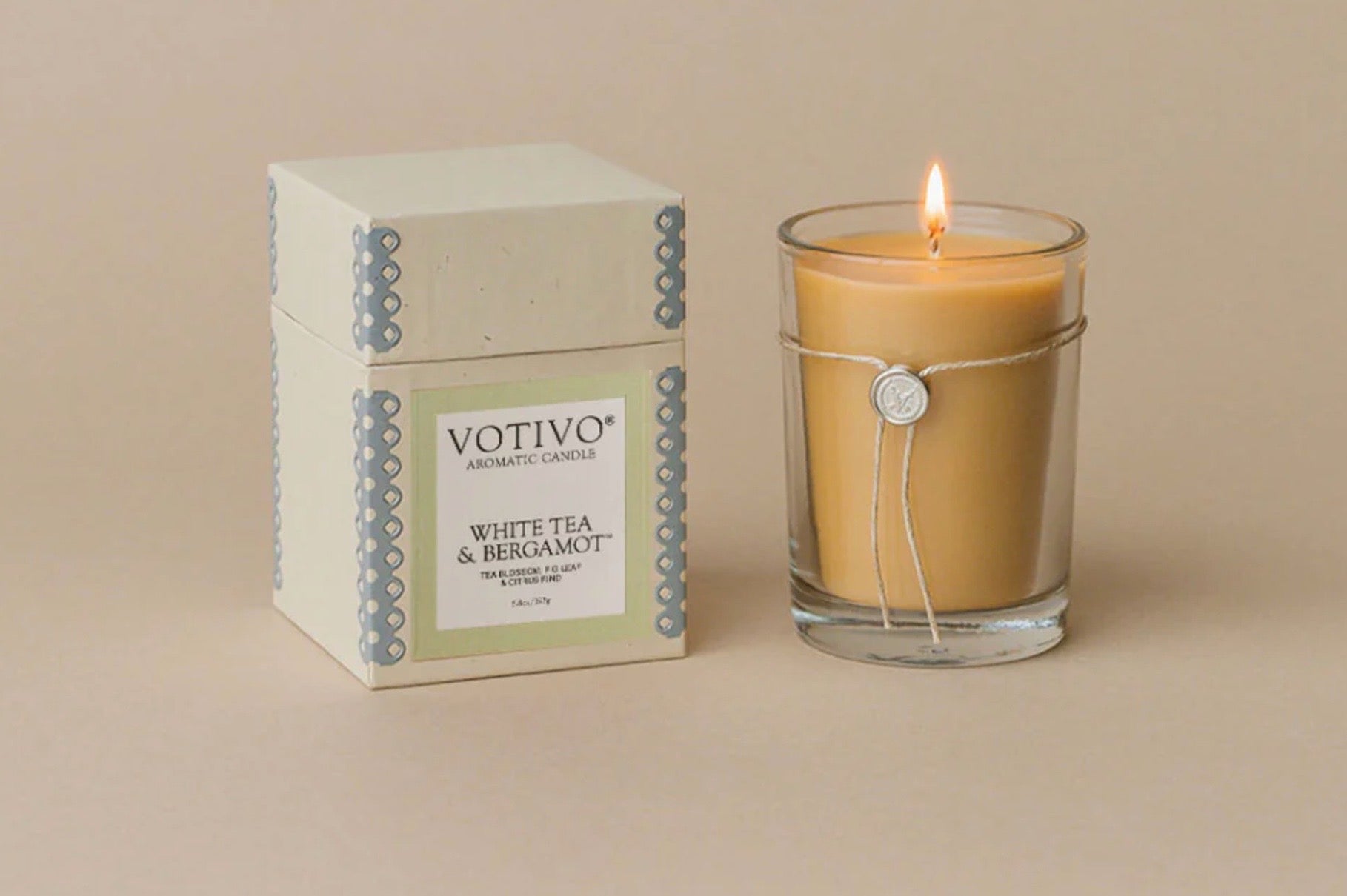 6.8 oz Aromatic Candle-White Tea & Bergamot