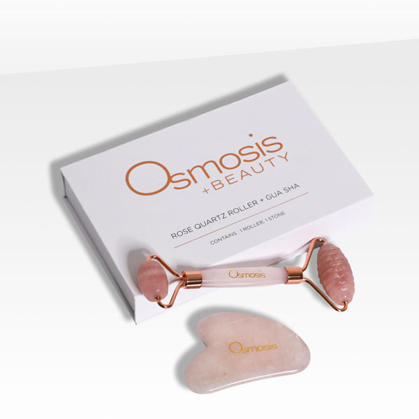 Rose Quartz Facial Roller &amp; Gua Sha Set