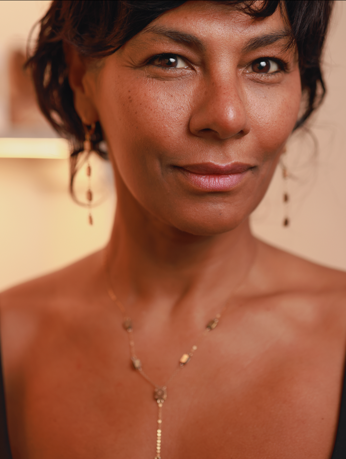 Box Chain Gold Plated Tear Drop Earrings